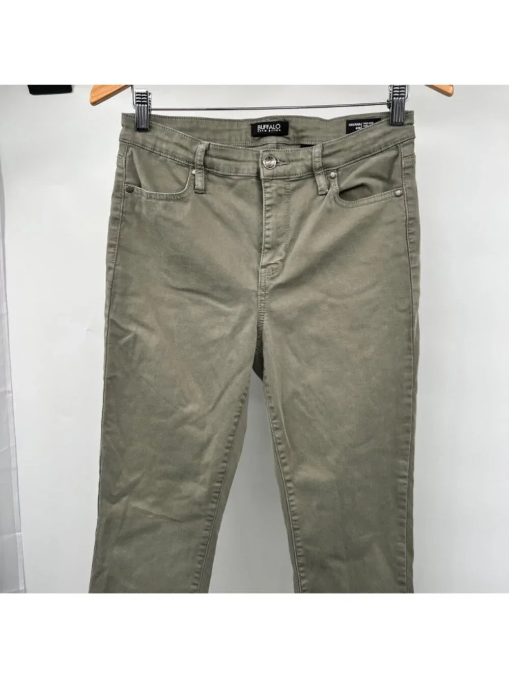 Buffalo David Britton Womens Havana Skinny Ankle Jeans Sage Green Size 6/28